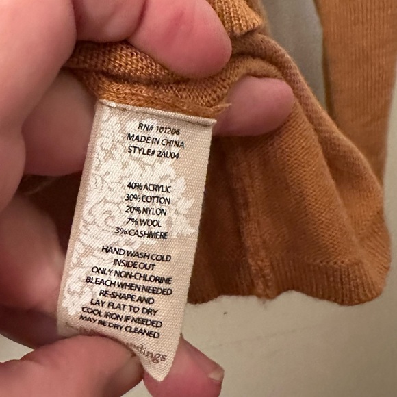 Soft Surroundings Soft Raven Sequin Off The Shoulder Sweater In Golden Brown M - Picture 11 of 13